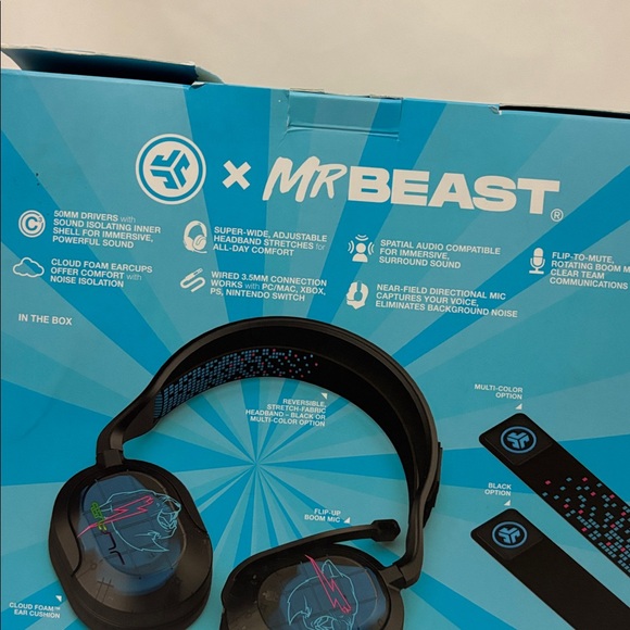 JLab Gaming x MrBeast Nightfall Wired Gaming Headset - Picture 8 of 8